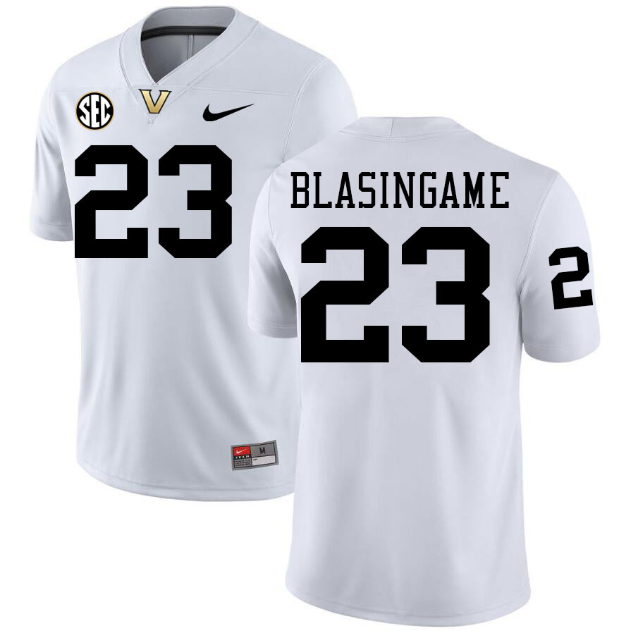 Khari Blasingame Jersey,Vanderbilt Commodores #23 Khari Blasingame Football Jersey,Uniforms-White